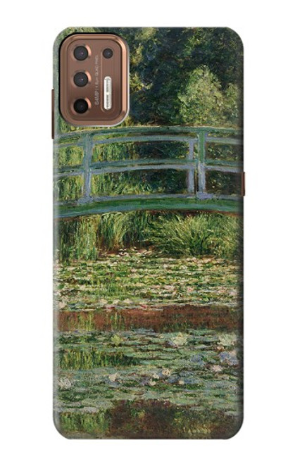 W3674 Claude Monet Footbridge and Water Lily Pool Funda Carcasa Case y Caso Del Tirón Funda para Motorola Moto G9 Plus