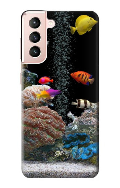 W0226 Aquarium Funda Carcasa Case y Caso Del Tirón Funda para Samsung Galaxy S21 5G