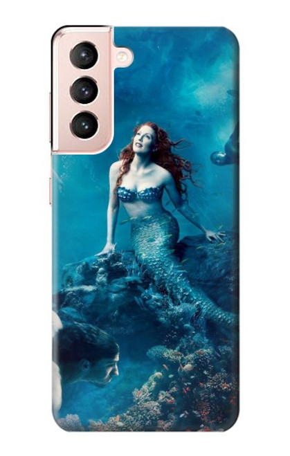 W0899 Mermaid Funda Carcasa Case y Caso Del Tirón Funda para Samsung Galaxy S21 5G