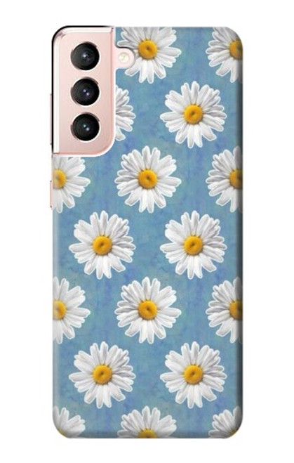 W3454 Floral Daisy Funda Carcasa Case y Caso Del Tirón Funda para Samsung Galaxy S21 5G