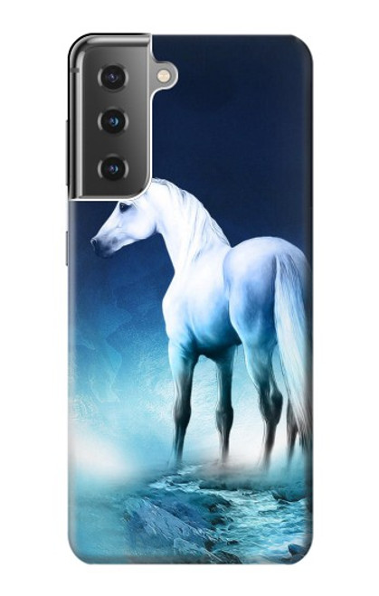 W1130 Unicorn Horse Funda Carcasa Case y Caso Del Tirón Funda para Samsung Galaxy S21 Plus 5G, Galaxy S21+ 5G