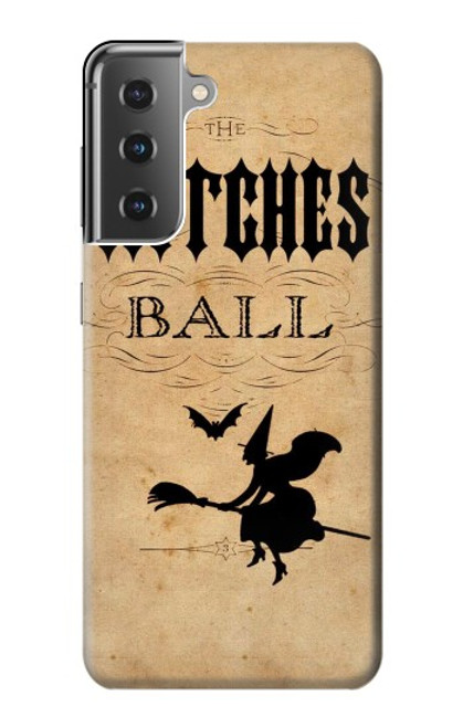 W2648 Vintage Halloween The Witches Ball Funda Carcasa Case y Caso Del Tirón Funda para Samsung Galaxy S21 Plus 5G, Galaxy S21+ 5G