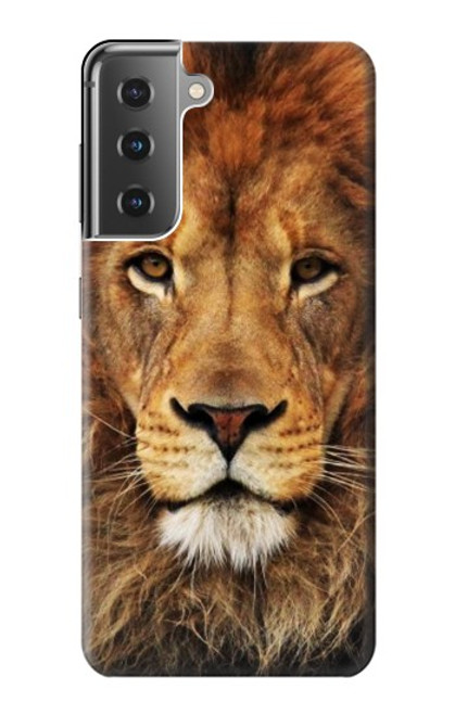 W2870 Lion King of Beasts Funda Carcasa Case y Caso Del Tirón Funda para Samsung Galaxy S21 Plus 5G, Galaxy S21+ 5G