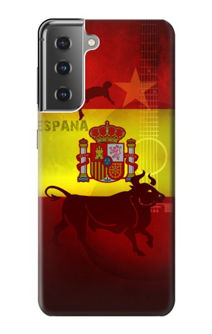 W2984 Spain Football Soccer Funda Carcasa Case y Caso Del Tirón Funda para Samsung Galaxy S21 Plus 5G, Galaxy S21+ 5G