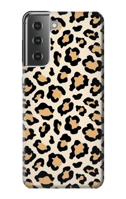 W3374 Fashionable Leopard Seamless Pattern Funda Carcasa Case y Caso Del Tirón Funda para Samsung Galaxy S21 Plus 5G, Galaxy S21+ 5G