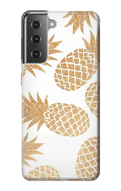 W3718 Seamless Pineapple Funda Carcasa Case y Caso Del Tirón Funda para Samsung Galaxy S21 Plus 5G, Galaxy S21+ 5G