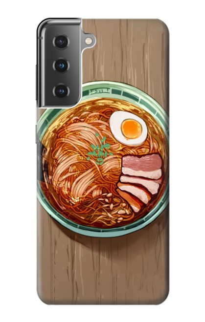 W3756 Ramen Noodles Funda Carcasa Case y Caso Del Tirón Funda para Samsung Galaxy S21 Plus 5G, Galaxy S21+ 5G