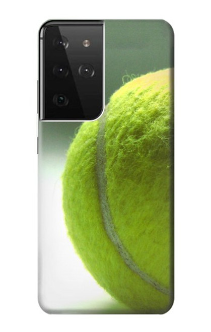 W0924 Tennis Ball Funda Carcasa Case y Caso Del Tirón Funda para Samsung Galaxy S21 Ultra 5G