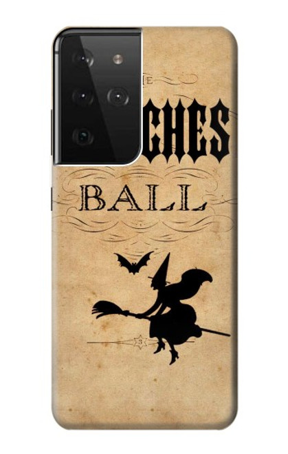 W2648 Vintage Halloween The Witches Ball Funda Carcasa Case y Caso Del Tirón Funda para Samsung Galaxy S21 Ultra 5G