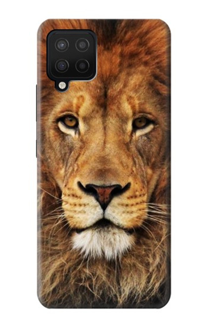 W2870 Lion King of Beasts Funda Carcasa Case y Caso Del Tirón Funda para Samsung Galaxy A12