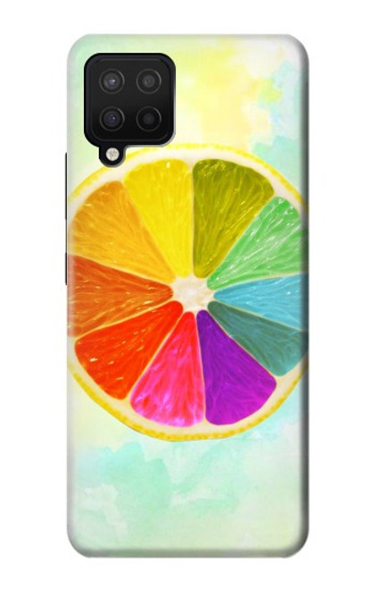 W3493 Colorful Lemon Funda Carcasa Case y Caso Del Tirón Funda para Samsung Galaxy A12