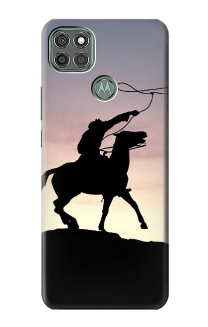 W0773 Cowboy Funda Carcasa Case y Caso Del Tirón Funda para Motorola Moto G9 Power