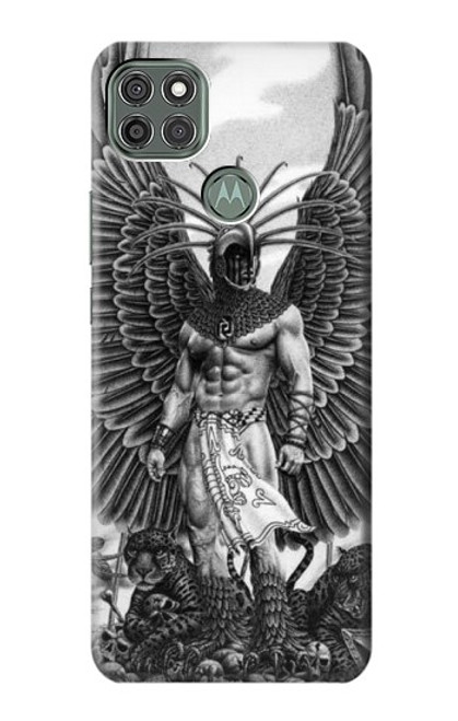 W1235 Aztec Warrior Funda Carcasa Case y Caso Del Tirón Funda para Motorola Moto G9 Power