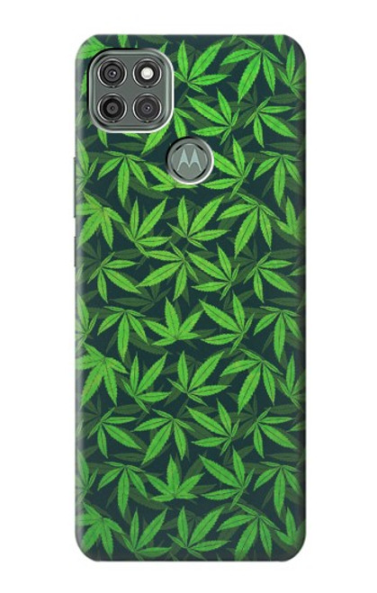 W2666 Marijuana Pattern Funda Carcasa Case y Caso Del Tirón Funda para Motorola Moto G9 Power