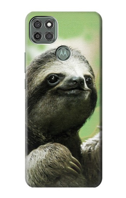 W2708 Smiling Sloth Funda Carcasa Case y Caso Del Tirón Funda para Motorola Moto G9 Power