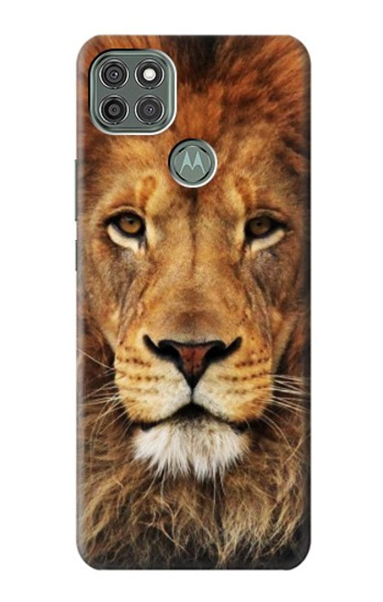 W2870 Lion King of Beasts Funda Carcasa Case y Caso Del Tirón Funda para Motorola Moto G9 Power