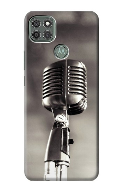 W3495 Vintage Microphone Funda Carcasa Case y Caso Del Tirón Funda para Motorola Moto G9 Power