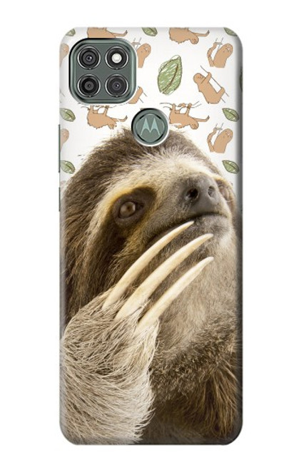 W3559 Sloth Pattern Funda Carcasa Case y Caso Del Tirón Funda para Motorola Moto G9 Power