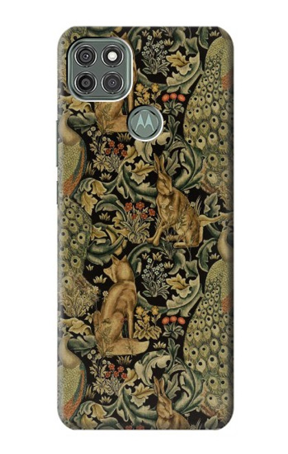 W3661 William Morris Forest Velvet Funda Carcasa Case y Caso Del Tirón Funda para Motorola Moto G9 Power