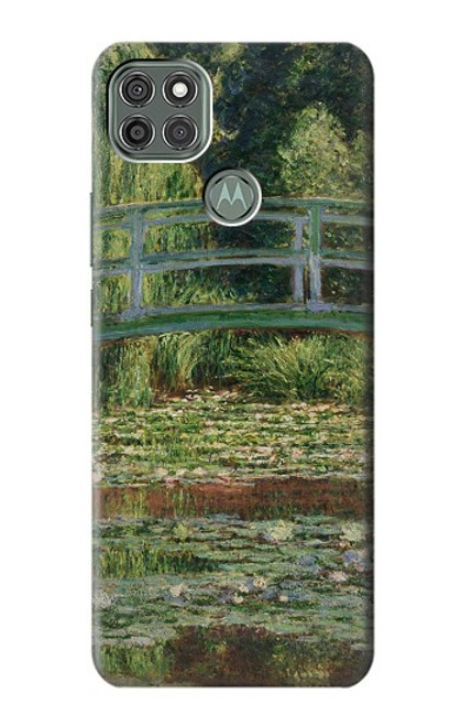 W3674 Claude Monet Footbridge and Water Lily Pool Funda Carcasa Case y Caso Del Tirón Funda para Motorola Moto G9 Power