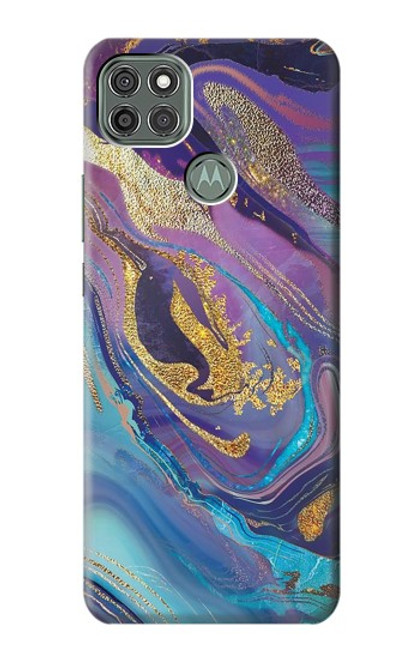 W3676 Colorful Abstract Marble Stone Funda Carcasa Case y Caso Del Tirón Funda para Motorola Moto G9 Power