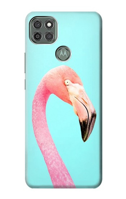 W3708 Pink Flamingo Funda Carcasa Case y Caso Del Tirón Funda para Motorola Moto G9 Power