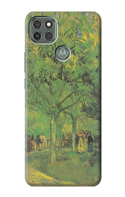 W3748 Van Gogh A Lane in a Public Garden Funda Carcasa Case y Caso Del Tirón Funda para Motorola Moto G9 Power