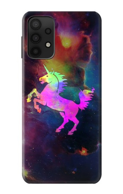 W2486 Rainbow Unicorn Nebula Space Funda Carcasa Case y Caso Del Tirón Funda para Samsung Galaxy A32 5G