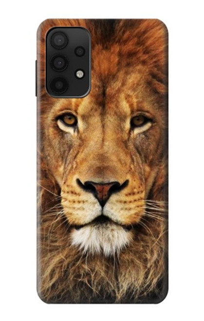 W2870 Lion King of Beasts Funda Carcasa Case y Caso Del Tirón Funda para Samsung Galaxy A32 5G