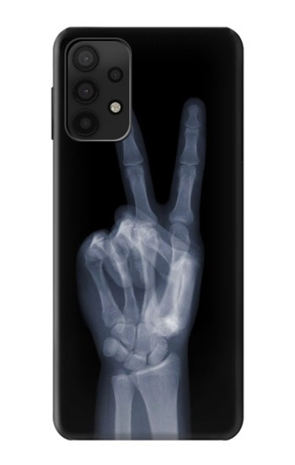 W3101 X-ray Peace Sign Fingers Funda Carcasa Case y Caso Del Tirón Funda para Samsung Galaxy A32 5G