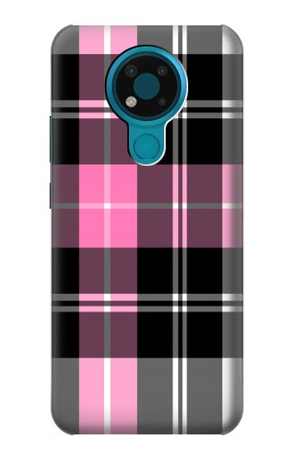 W3091 Pink Plaid Pattern Funda Carcasa Case y Caso Del Tirón Funda para Nokia 3.4