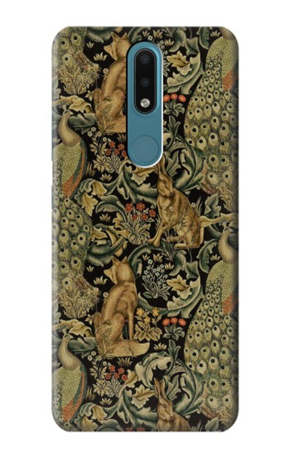 W3661 William Morris Forest Velvet Funda Carcasa Case y Caso Del Tirón Funda para Nokia 2.4