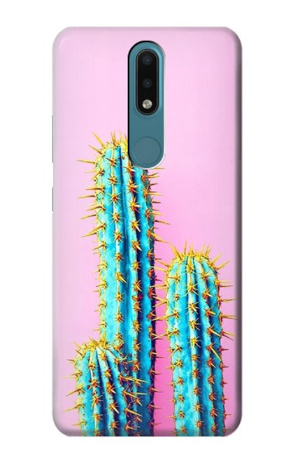 W3673 Cactus Funda Carcasa Case y Caso Del Tirón Funda para Nokia 2.4