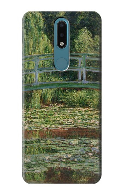 W3674 Claude Monet Footbridge and Water Lily Pool Funda Carcasa Case y Caso Del Tirón Funda para Nokia 2.4