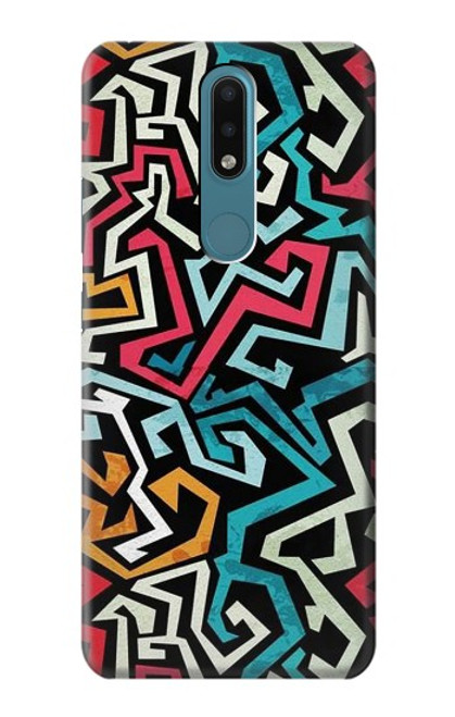 W3712 Pop Art Pattern Funda Carcasa Case y Caso Del Tirón Funda para Nokia 2.4