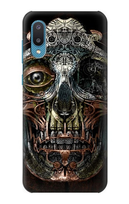 W1685 Steampunk Skull Head Funda Carcasa Case y Caso Del Tirón Funda para Samsung Galaxy A04, Galaxy A02, M02