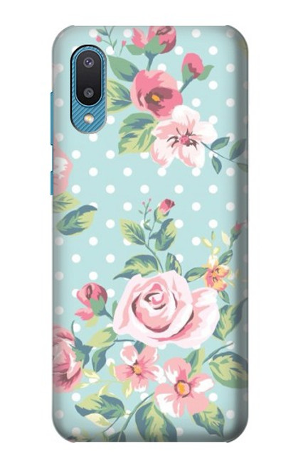 W3494 Vintage Rose Polka Dot Funda Carcasa Case y Caso Del Tirón Funda para Samsung Galaxy A04, Galaxy A02, M02