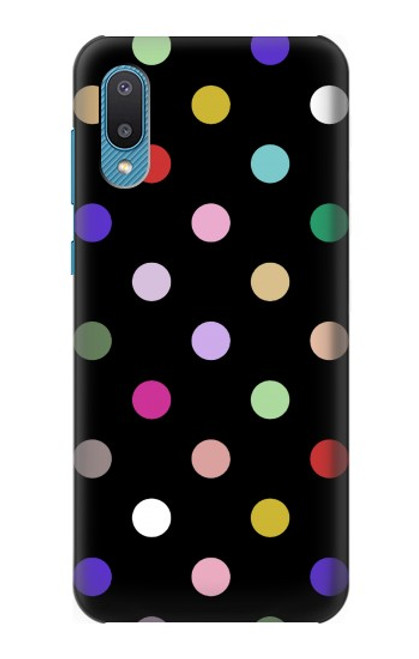 W3532 Colorful Polka Dot Funda Carcasa Case y Caso Del Tirón Funda para Samsung Galaxy A04, Galaxy A02, M02