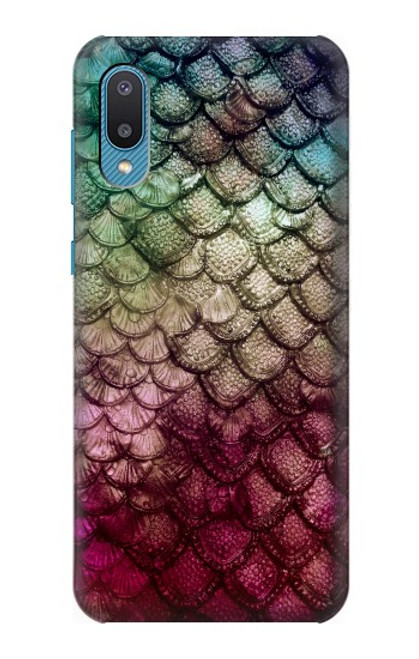 W3539 Mermaid Fish Scale Funda Carcasa Case y Caso Del Tirón Funda para Samsung Galaxy A04, Galaxy A02, M02