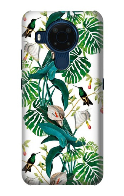 W3697 Leaf Life Birds Funda Carcasa Case y Caso Del Tirón Funda para Nokia 5.4