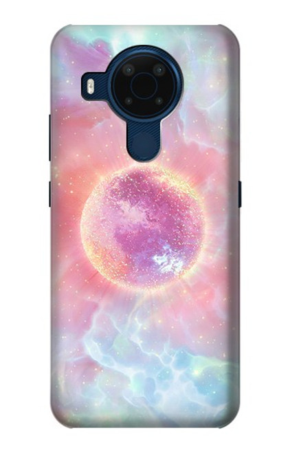 W3709 Pink Galaxy Funda Carcasa Case y Caso Del Tirón Funda para Nokia 5.4