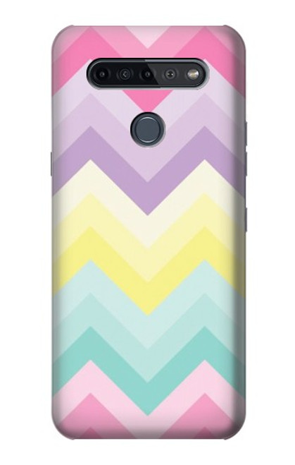 W3514 Rainbow Zigzag Funda Carcasa Case y Caso Del Tirón Funda para LG K51S