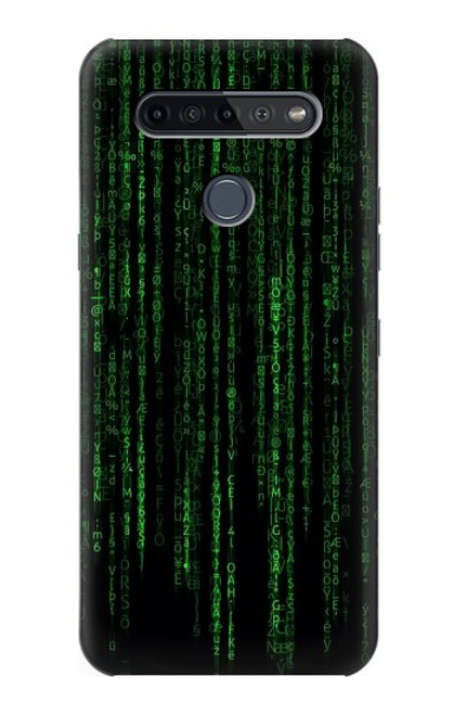 W3668 Binary Code Funda Carcasa Case y Caso Del Tirón Funda para LG K51S