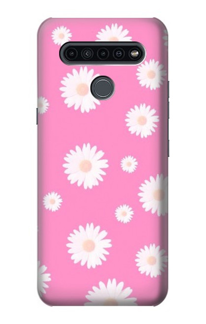W3500 Pink Floral Pattern Funda Carcasa Case y Caso Del Tirón Funda para LG K41S