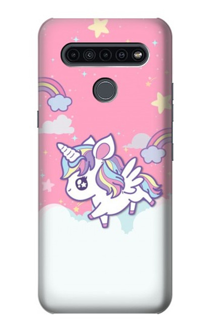 W3518 Unicorn Cartoon Funda Carcasa Case y Caso Del Tirón Funda para LG K41S