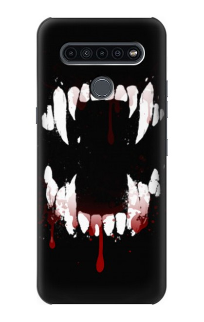 W3527 Vampire Teeth Bloodstain Funda Carcasa Case y Caso Del Tirón Funda para LG K41S