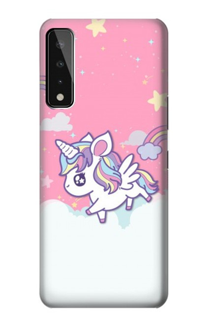 W3518 Unicorn Cartoon Funda Carcasa Case y Caso Del Tirón Funda para LG Stylo 7 4G