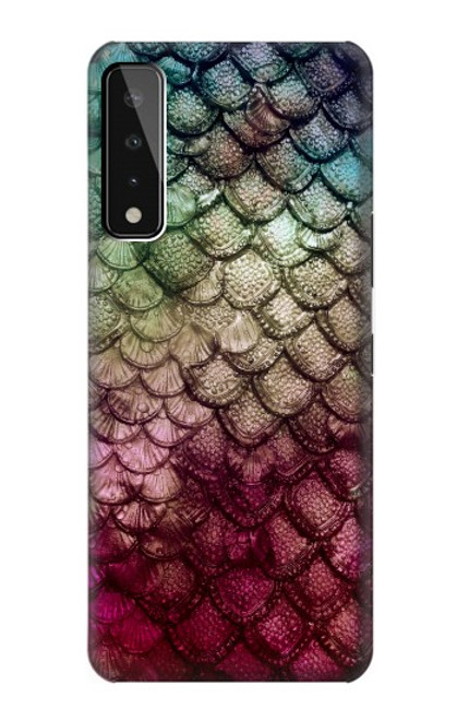 W3539 Mermaid Fish Scale Funda Carcasa Case y Caso Del Tirón Funda para LG Stylo 7 4G