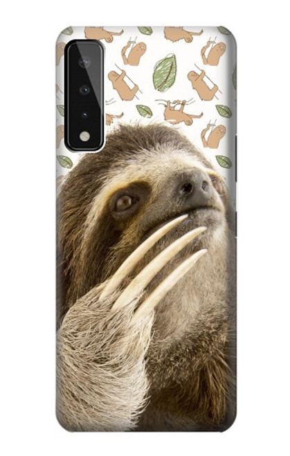 W3559 Sloth Pattern Funda Carcasa Case y Caso Del Tirón Funda para LG Stylo 7 4G