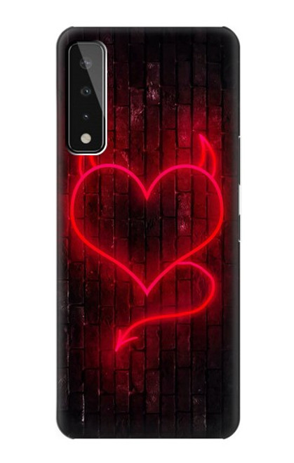 W3682 Devil Heart Funda Carcasa Case y Caso Del Tirón Funda para LG Stylo 7 4G